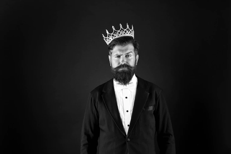 man wearing crown